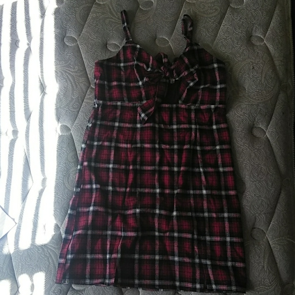 Plaid mini dress